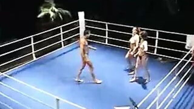 One man fights two women