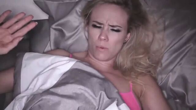 Step sister milf hot step mom confuses son's dick with husba