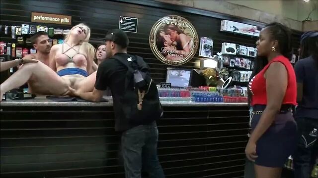 Blond slut used in public 3