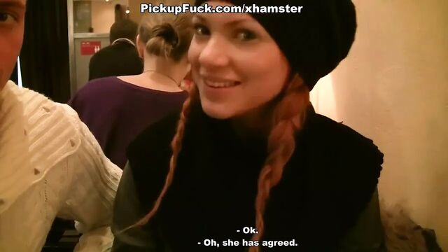 Foxy girl sucks cocks in the restaurant