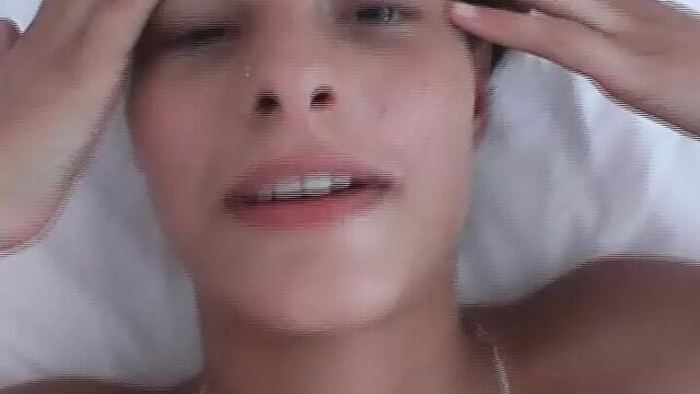 Beautiful German chick with small boobs gets her pussy pounded