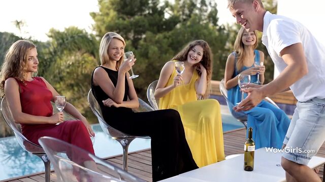 WOWGIRLS – Spectacular four Girls Action on a Terrace