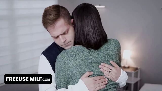 Huge Boobed Stepmom Rides Her Three New Stepsons