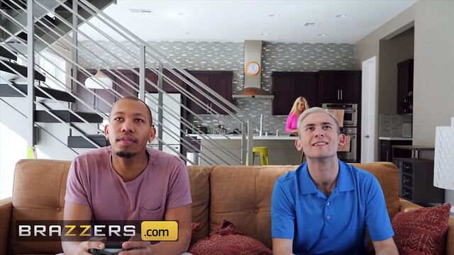 Ebony Babe Bridgette B Takes On Two Big, Juicy, Hard Cocks