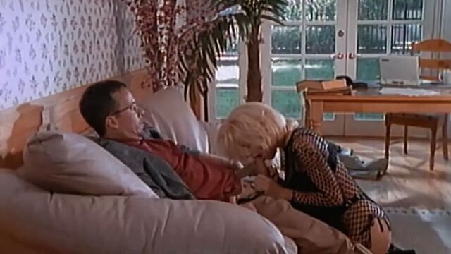 Busty retro blonde Brittany Andrews spreads legs for dick