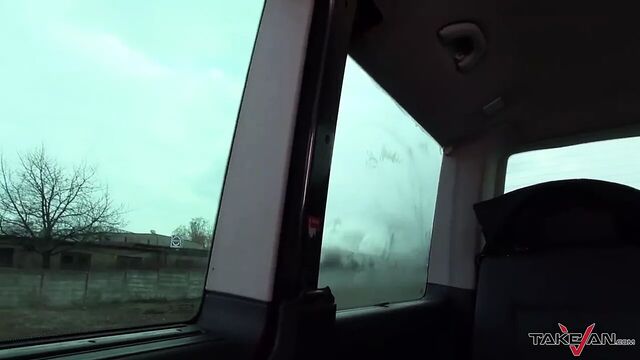 Stepmom get three young dicks in van ride