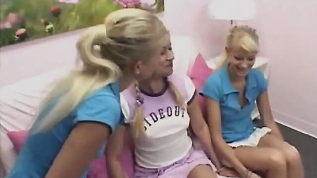 All girl lesbo teen trio get horny