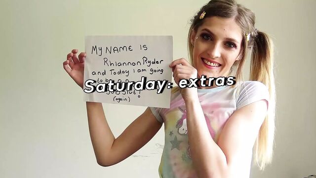 Sub Rhiannon Ryder dominated and left with mouthful of cum