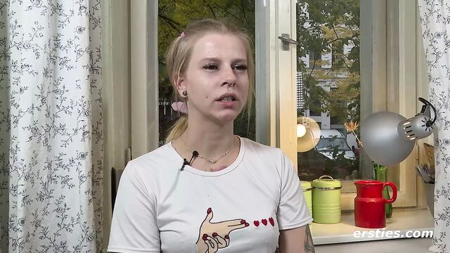 Ersties Girl Pixi Does Herself With a Heart Shaped Buttplug