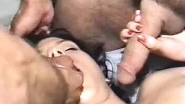 Hot wife creampie gangbang