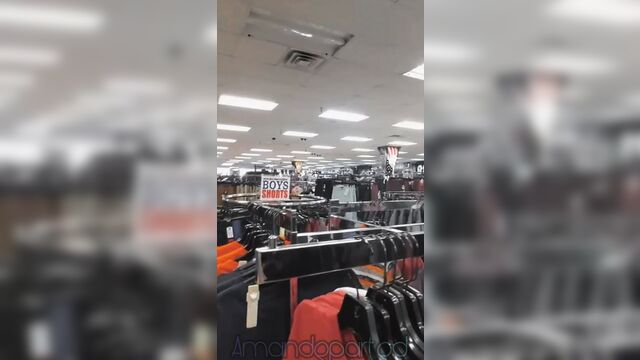 Sexy Tattoo Pawg Strips Ass Naked in Store