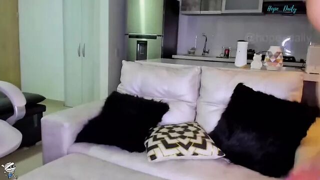 (hope daily) 3 time big squirt, high heels, rough sex