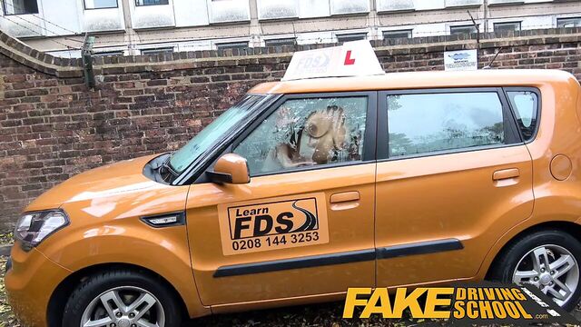 Fake Driving School pretty petite black girl with nice tits